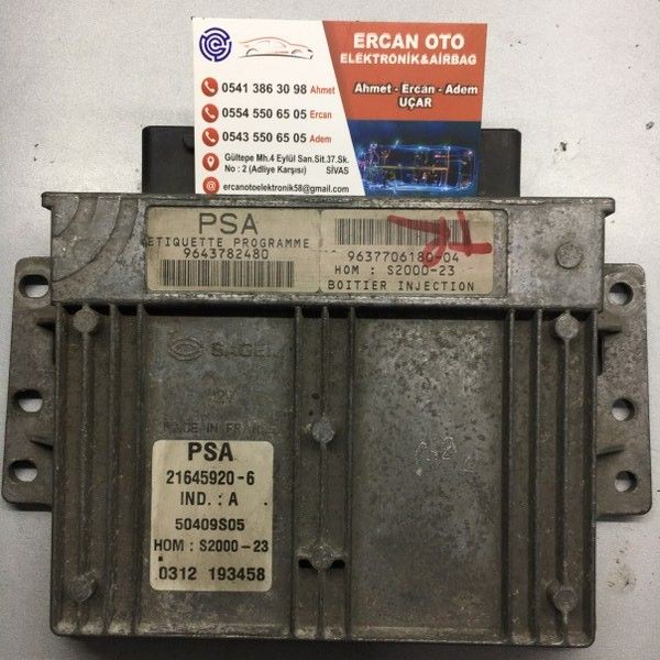 Citroen Peugeot 1.4 ECU 9643782480 9637706180-04