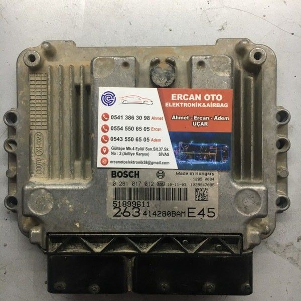 FIAT DOBLO 1.6 JTD BOSCH 0281017012, 0281017012, 51873210