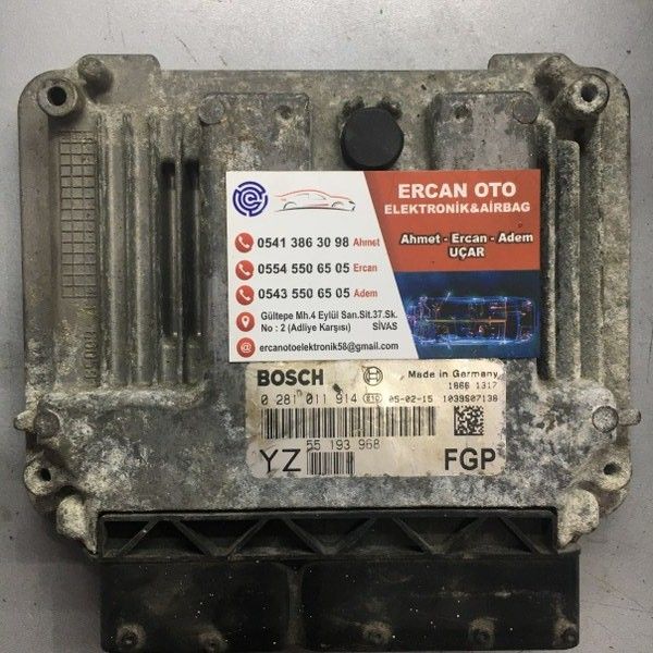 0 281 011 914 VAUXHALL VECTRA 1.9 CDTI MOTORE ECU 55193968 0281011914 FGP YZ