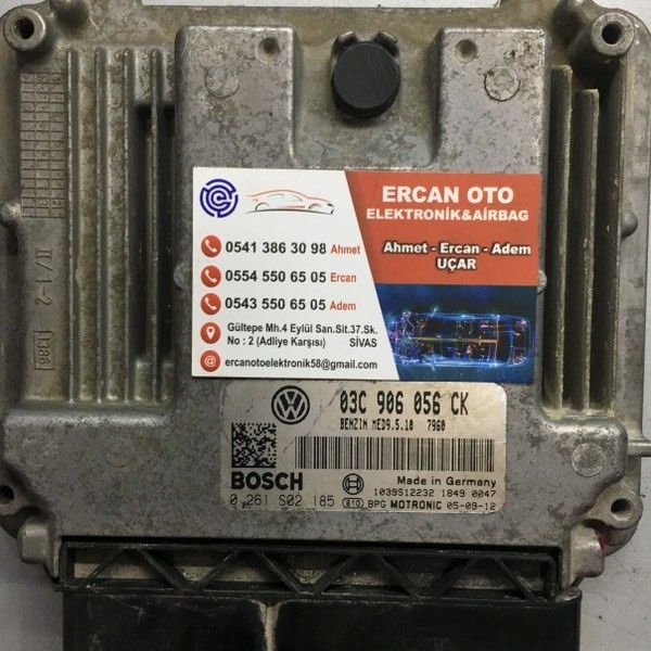 Volkswagen GOLF 1.6 FSI ECU 03C 906 056 CK BENZIN MED9.5.10 BOSCH 0 261 S02 185