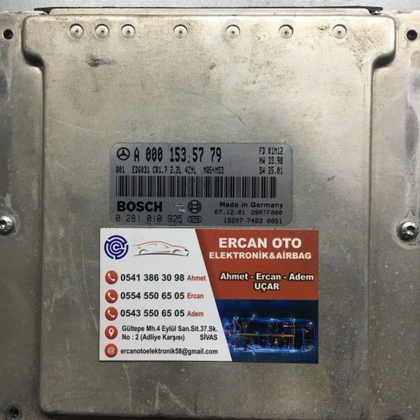 Mercedes-Benz Motor ECU, 0281010925, 0281010 925, A0001535779, A 000153 57 79