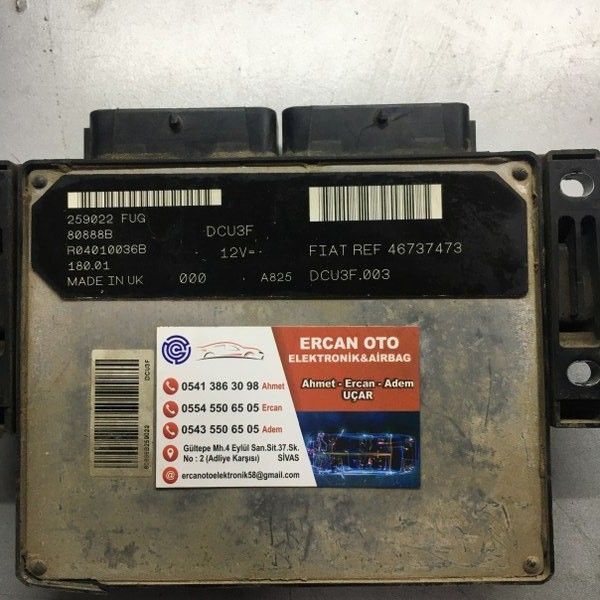 Fiat Doblo 1.9 2001 motor ECU 46737473 80888B DCU3F R04010036B