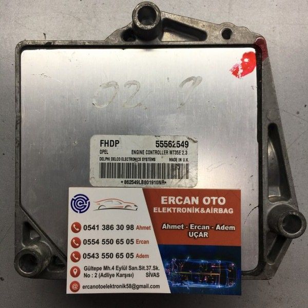 Vauxhall Opel Zafira Motor ECU, 55562549, FFFV, MT35E 2.3